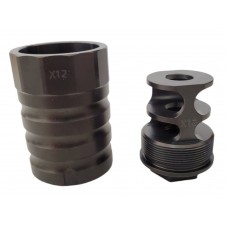 RGW X12 Style Muzzle Brake with Blast Shield